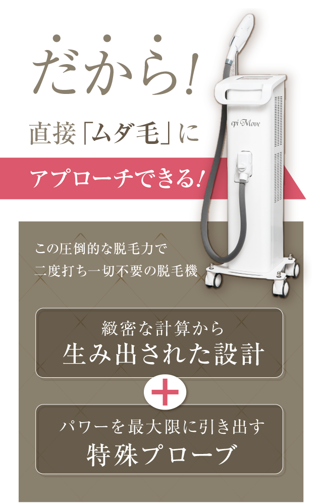 だから直接ムダ毛にアプローチできる