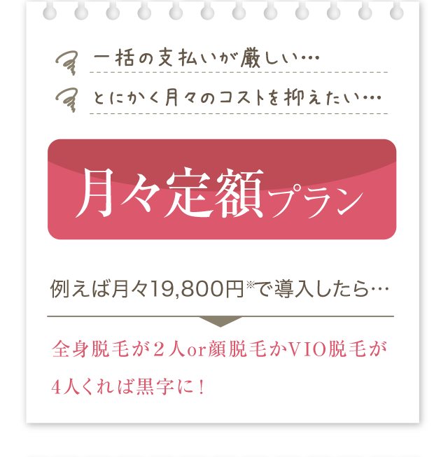 月々定額プラン