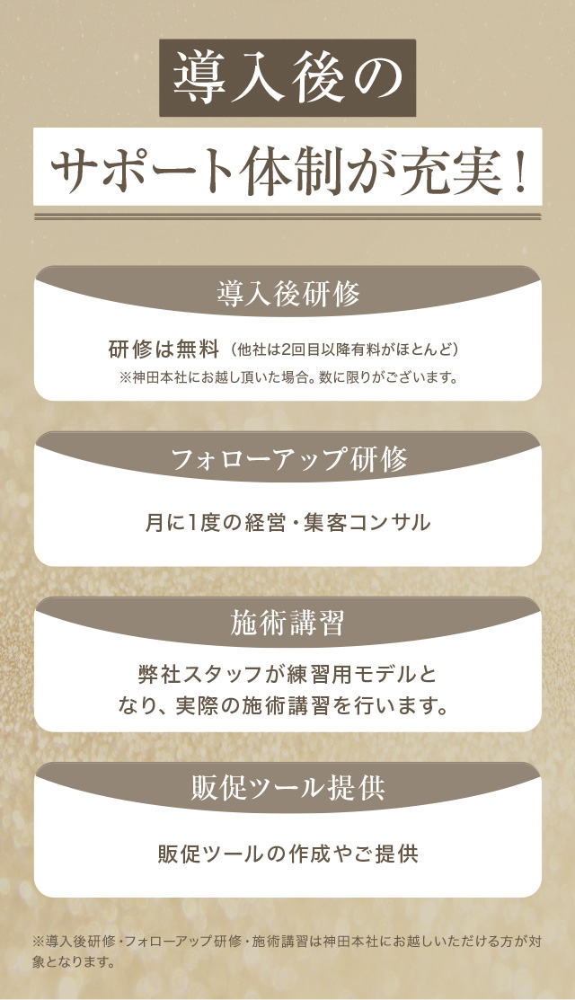 導入後のサポートが充実