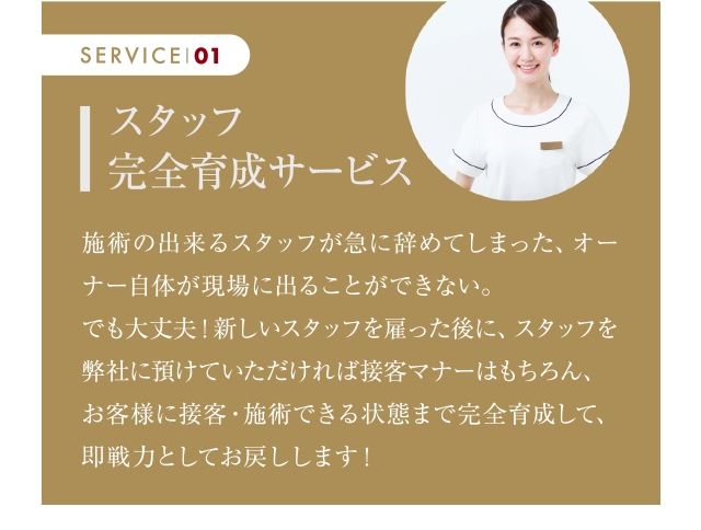 スタッフ完全育成サービス